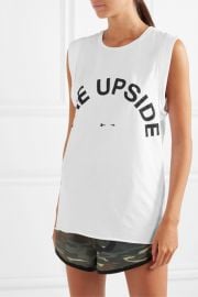 The Upside - Muscle printed stretch-cotton jersey tank at Net A Porter